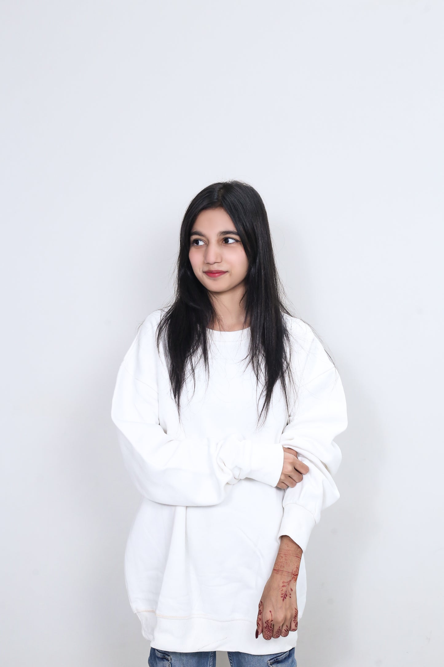 Plain White Sweatshirt